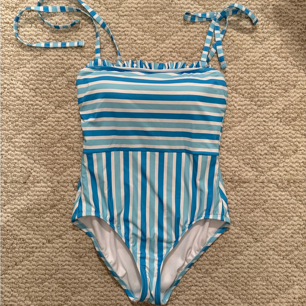 Blue Striped Women’s Swimsuit